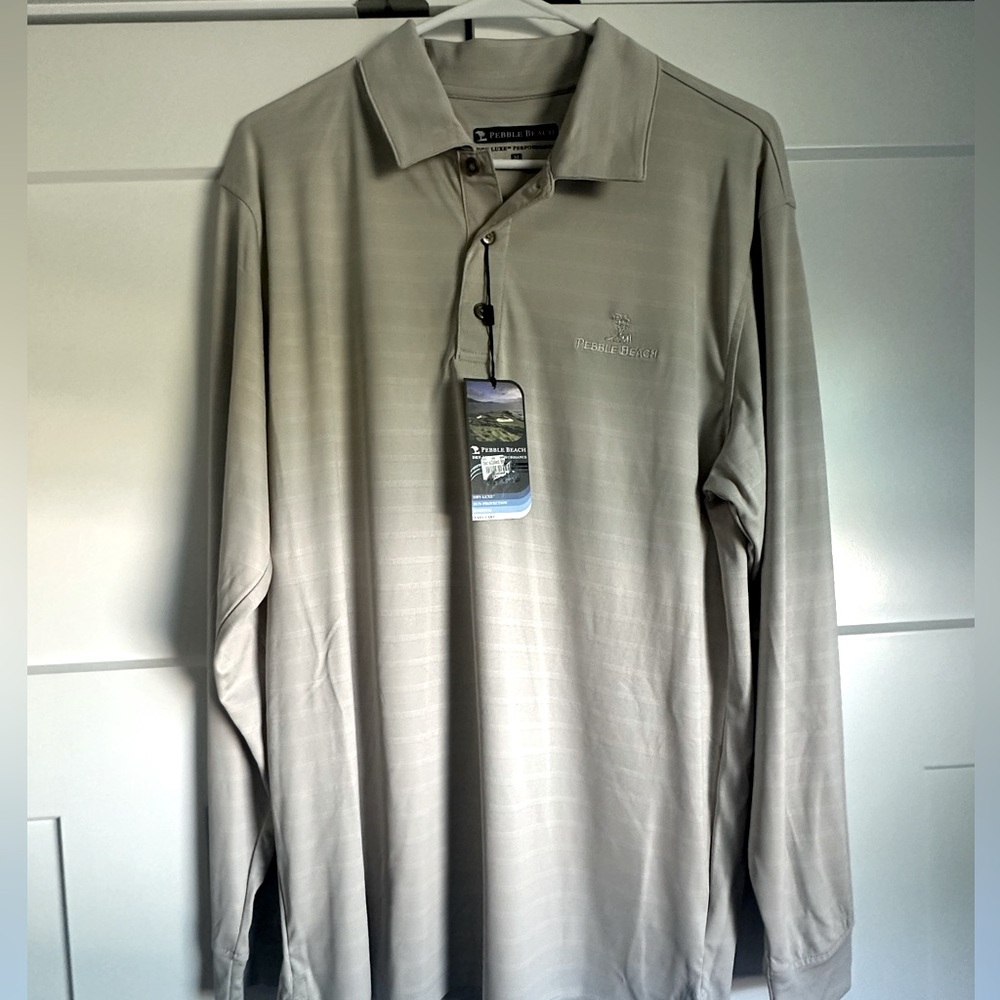 NWT long sleeve Pebble Beach golf polo